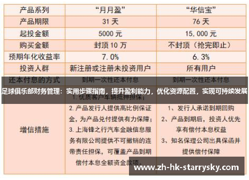 足球俱乐部财务管理：实用步骤指南，提升盈利能力，优化资源配置，实现可持续发展